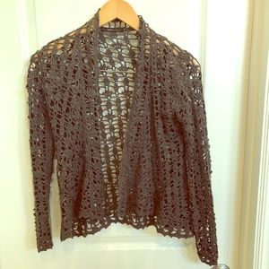 NWOT Anthropologie Crochet drape cardigan by Hazel